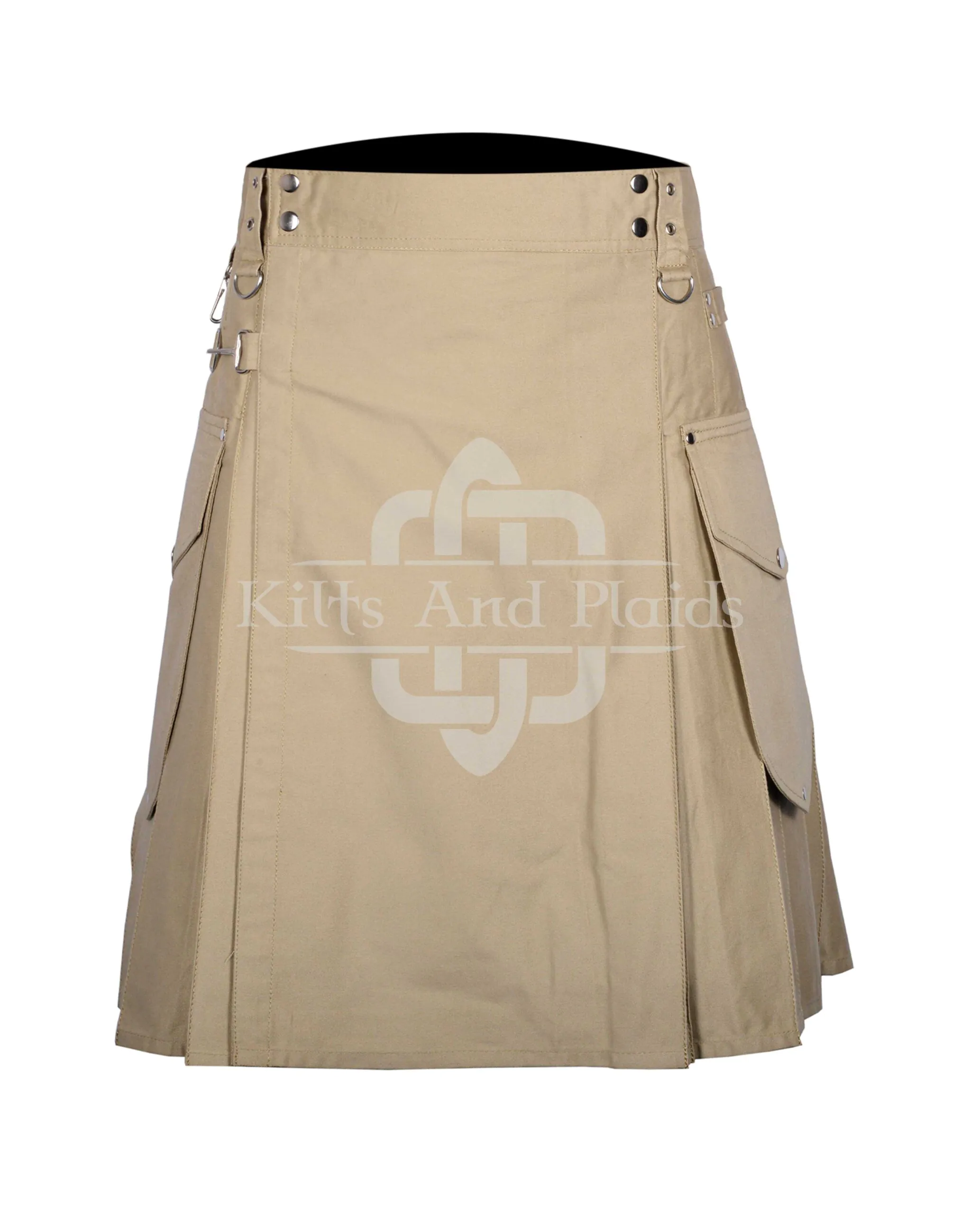 Khaki Utility Cotton Kilt