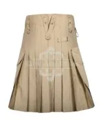 Khaki Utility Cotton Kilt