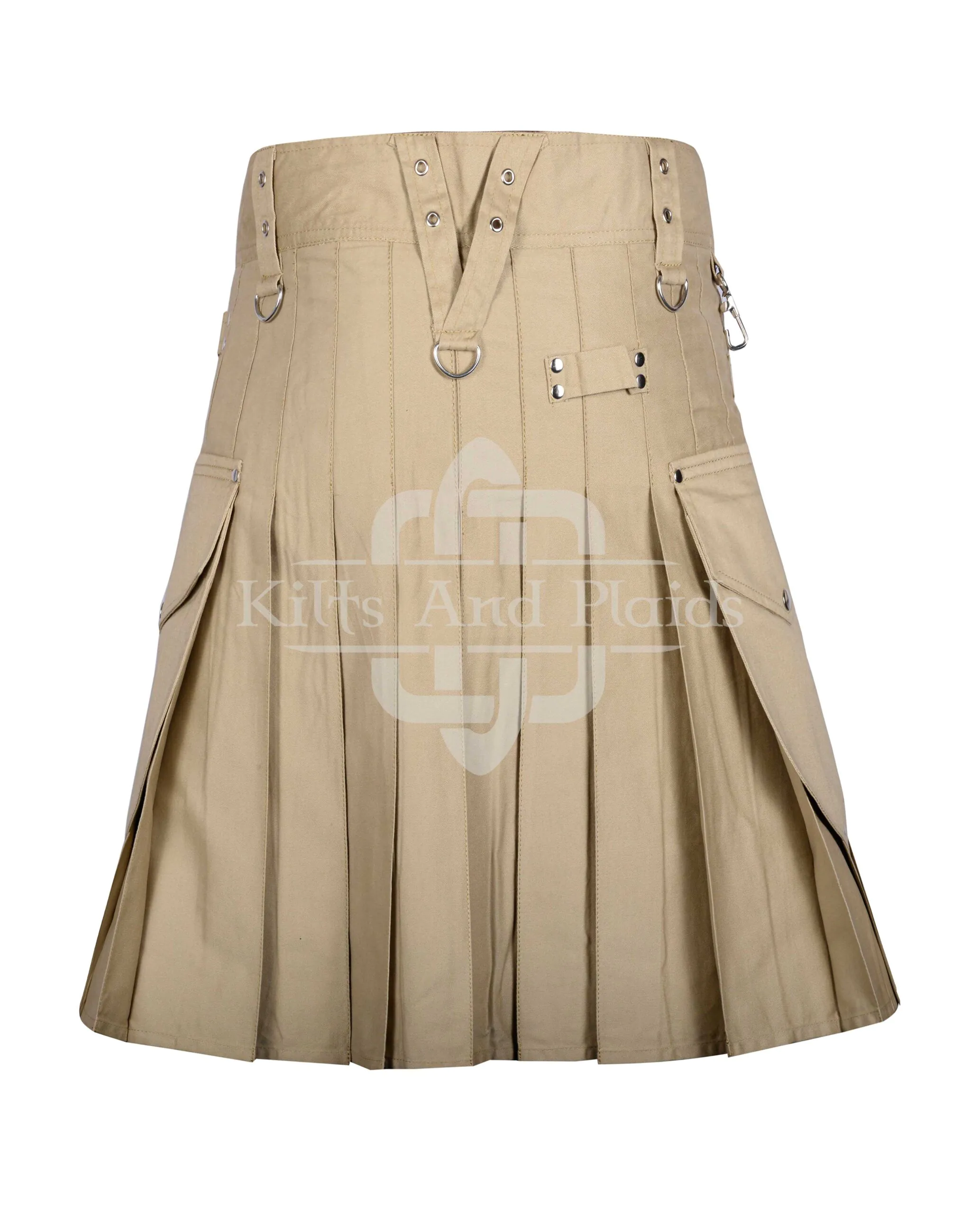 Khaki Utility Cotton Kilt