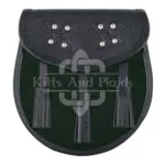 Solid Green Tartan Sporran