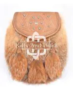 Brown Leather Real Fur Sami Dress Sporran
