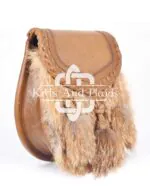 Brown Leather Real Fur Sami Dress Sporran