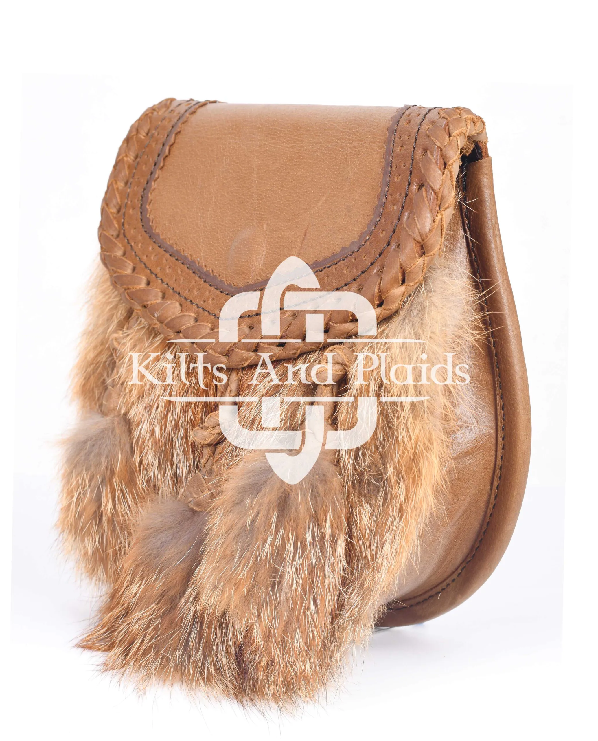 Brown Leather Real Fur Sami Dress Sporran - Image 3