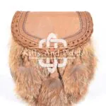 Brown Leather Real Fur Sami Dress Sporran